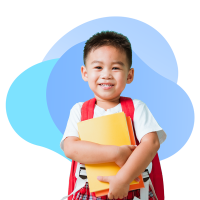 Bambino con zaino &ndash; Scuola dell'Infanzia